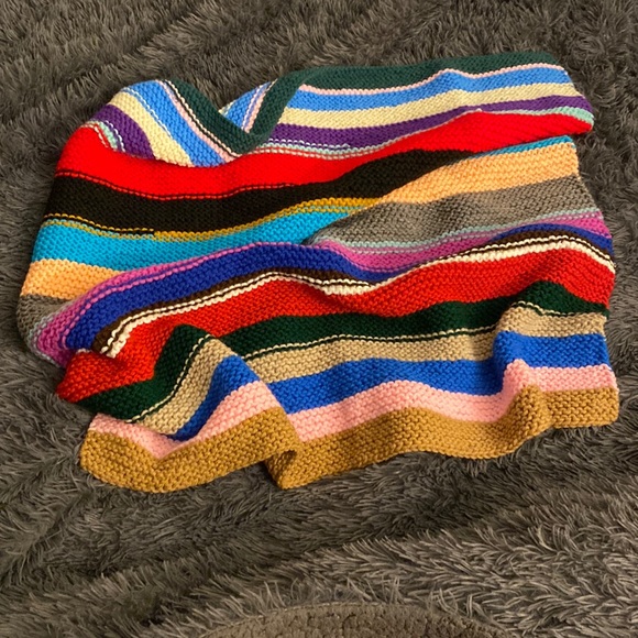 Striped Knit Afghan - Picture 7 of 7
